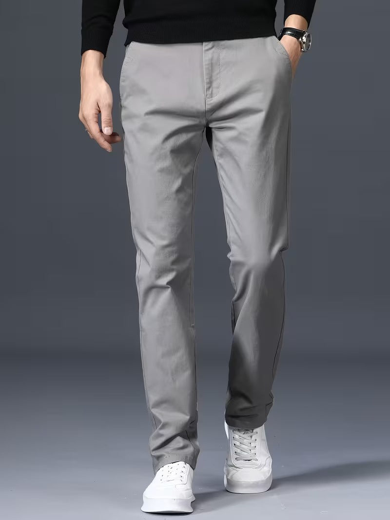 Men’s Slim-Fit Pants with Tapered Legs