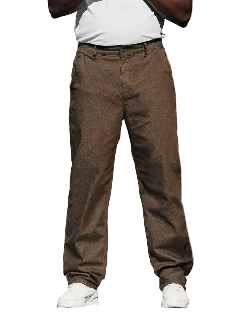 Men’s Straight-Leg Pants with Elastic Waistband
